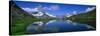 Reflection of Mountains in Water, Riffelsee, Matterhorn, Switzerland-null-Stretched Canvas