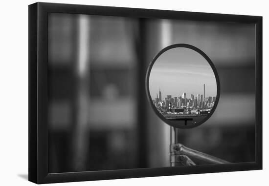 Reflection of NYC Skyline in Mirror-null-Framed Poster