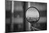 Reflection of NYC Skyline in Mirror-null-Mounted Poster