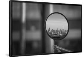 Reflection of NYC Skyline in Mirror-null-Framed Poster