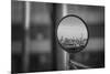 Reflection of NYC Skyline in Mirror-null-Mounted Poster