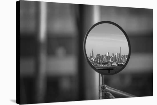 Reflection of NYC Skyline in Mirror-null-Stretched Canvas