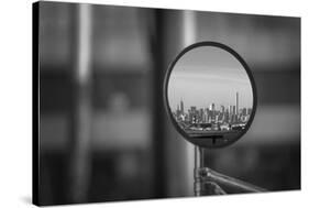 Reflection of NYC Skyline in Mirror-null-Stretched Canvas