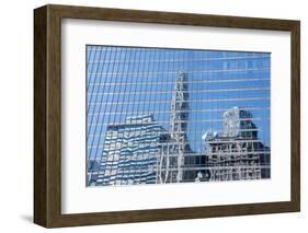 Reflection of Old and New Chicago Buildings-BackyardProductions-Framed Photographic Print