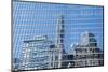 Reflection of Old and New Chicago Buildings-BackyardProductions-Mounted Photographic Print