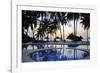 Reflection of Palm Trees in Swimming Pool at Sunrise-Peter Richardson-Framed Photographic Print