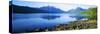 Reflection of Rocks in a Lake, Mcdonald Lake, Glacier National Park, Montana, USA-null-Stretched Canvas