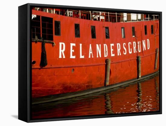 Reflection of Ship on Harbor, Helsinki, Finland-Nancy & Steve Ross-Framed Stretched Canvas