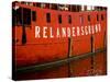 Reflection of Ship on Harbor, Helsinki, Finland-Nancy & Steve Ross-Stretched Canvas