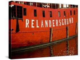 Reflection of Ship on Harbor, Helsinki, Finland-Nancy & Steve Ross-Stretched Canvas