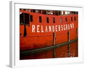 Reflection of Ship on Harbor, Helsinki, Finland-Nancy & Steve Ross-Framed Photographic Print