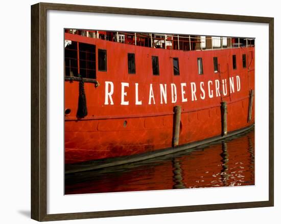 Reflection of Ship on Harbor, Helsinki, Finland-Nancy & Steve Ross-Framed Photographic Print