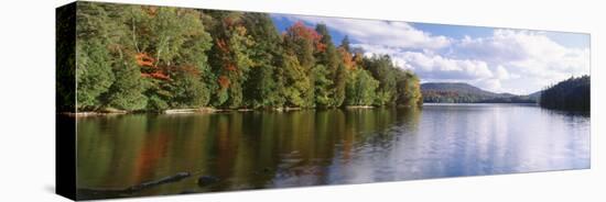 Reflection of Sky in Water, Moose Pond, Essex County, Adirondack Mountains, New York State, USA-null-Stretched Canvas