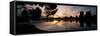 Reflection of Skyscrapers in a Lake, Lake Merritt, Oakland, California, USA-null-Framed Stretched Canvas