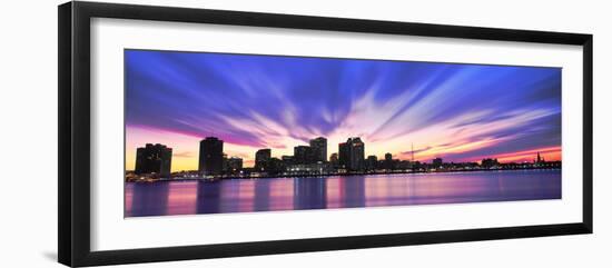 Reflection of Skyscrapers on Water, River Mississippi, New Orleans, Louisiana, USA-null-Framed Photographic Print