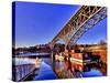 Reflection of the Aurora Bridge in Lake Union on a Cold Clear Seattle Morning, Washington, Usa-Richard Duval-Stretched Canvas