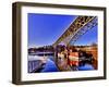 Reflection of the Aurora Bridge in Lake Union on a Cold Clear Seattle Morning, Washington, Usa-Richard Duval-Framed Photographic Print