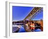 Reflection of the Aurora Bridge in Lake Union on a Cold Clear Seattle Morning, Washington, Usa-Richard Duval-Framed Photographic Print