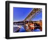 Reflection of the Aurora Bridge in Lake Union on a Cold Clear Seattle Morning, Washington, Usa-Richard Duval-Framed Photographic Print