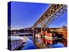 Reflection of the Aurora Bridge in Lake Union on a Cold Clear Seattle Morning, Washington, Usa-Richard Duval-Stretched Canvas
