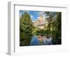 Reflection of the Cathedral in the Moat, The Bishop's Palace, Wells, Somerset, England-Jean Brooks-Framed Photographic Print
