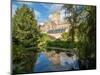 Reflection of the Cathedral in the Moat, The Bishop's Palace, Wells, Somerset, England-Jean Brooks-Mounted Photographic Print
