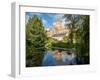 Reflection of the Cathedral in the Moat, The Bishop's Palace, Wells, Somerset, England-Jean Brooks-Framed Photographic Print