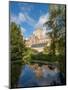 Reflection of the Cathedral in the Moat, The Bishop's Palace, Wells, Somerset, England-Jean Brooks-Mounted Photographic Print