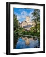 Reflection of the Cathedral in the Moat, The Bishop's Palace, Wells, Somerset, England-Jean Brooks-Framed Photographic Print