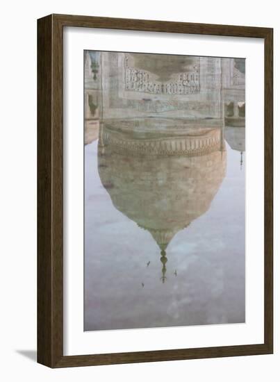 Reflection of the Dome of the Taj Mahal, Agra, Uttar Pradesh, India, Asia-Martin Child-Framed Photographic Print