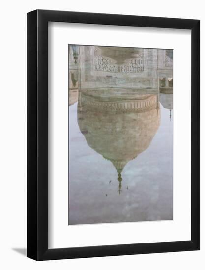 Reflection of the Dome of the Taj Mahal, Agra, Uttar Pradesh, India, Asia-Martin Child-Framed Photographic Print