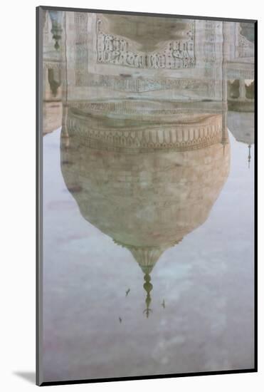 Reflection of the Dome of the Taj Mahal, Agra, Uttar Pradesh, India, Asia-Martin Child-Mounted Photographic Print