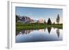 Reflection of the Eiger (In 3970 M) in Mountain Lake at Sunset-P. Kaczynski-Framed Photographic Print