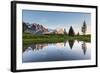 Reflection of the Eiger (In 3970 M) in Mountain Lake at Sunset-P. Kaczynski-Framed Photographic Print