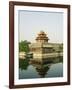 Reflection of the Palace Wall Tower in the Moat of the Forbidden City Palace Museum, Beijing, China-Kober Christian-Framed Photographic Print
