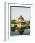 Reflection of the Palace Wall Tower in the Moat of the Forbidden City Palace Museum, Beijing, China-Kober Christian-Framed Photographic Print