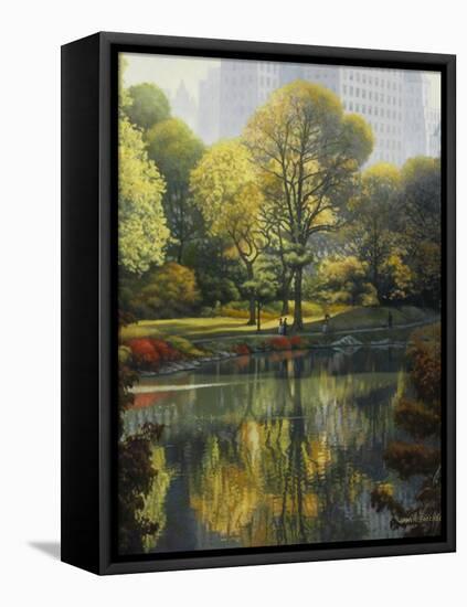 Reflection of the Park-John Zaccheo-Framed Stretched Canvas