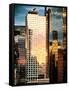 Reflection of the Sunset on the Windows of Buildings at Manhattan, Times Square, NYC, US, USA-Philippe Hugonnard-Framed Stretched Canvas