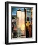 Reflection of the Sunset on the Windows of Buildings at Manhattan, Times Square, NYC, US, USA-Philippe Hugonnard-Framed Photographic Print