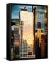 Reflection of the Sunset on the Windows of Buildings at Manhattan, Times Square, NYC, US, USA-Philippe Hugonnard-Framed Stretched Canvas