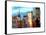 Reflection of the Sunset on the Windows of Buildings in Manhattan, Times Square, NYC, White Frame-Philippe Hugonnard-Framed Stretched Canvas