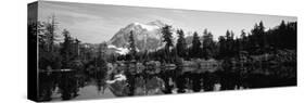 Reflection of Trees and Mountains in a Lake, Mount Shuksan, North Cascades National Park-null-Stretched Canvas
