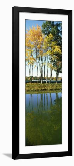 Reflection of Trees in a Lake, New England, USA-null-Framed Photographic Print