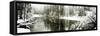 Reflection of trees in a river, Merced River, Yosemite Valley, Yosemite National Park, Mariposa...-Panoramic Images-Framed Stretched Canvas