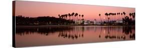 Reflection of Trees in Water, Santa Barbara, California, USA-null-Stretched Canvas