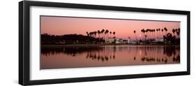 Reflection of Trees in Water, Santa Barbara, California, USA-null-Framed Photographic Print