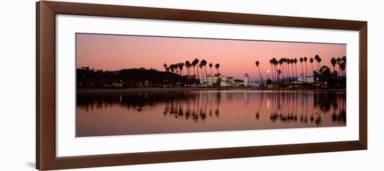 Reflection of Trees in Water, Santa Barbara, California, USA-null-Framed Photographic Print