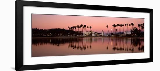 Reflection of Trees in Water, Santa Barbara, California, USA-null-Framed Photographic Print