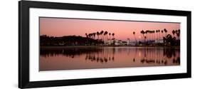 Reflection of Trees in Water, Santa Barbara, California, USA-null-Framed Photographic Print