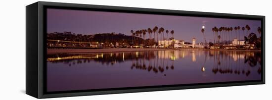 Reflection of Trees in Water, Santa Barbara, California, USA-null-Framed Stretched Canvas